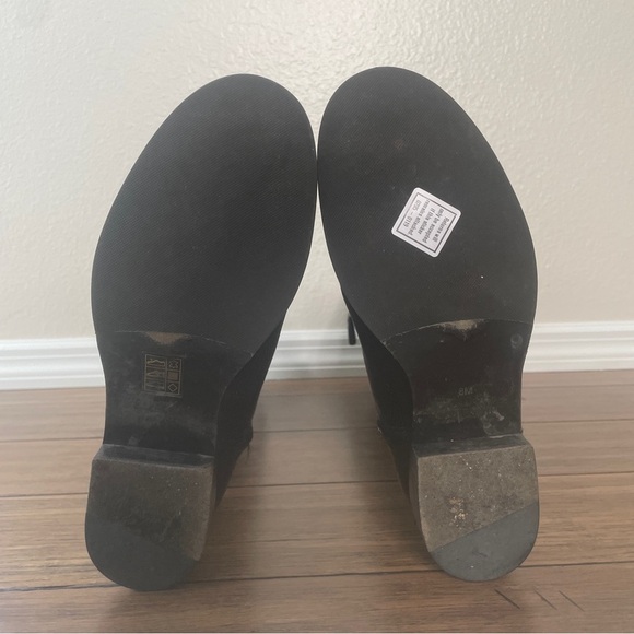 Tory Burch boots black grained leather knee high zip up boots luxury boots - Picture 6 of 16